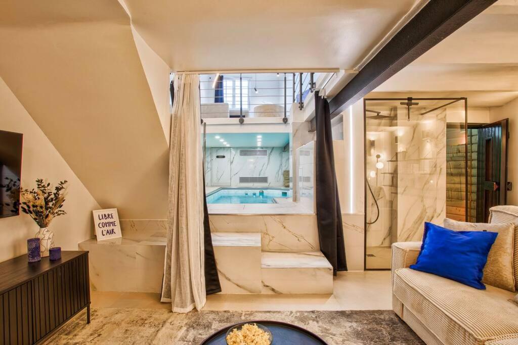 Deauville Luxury Blue Loft - Sauna And Inside Pool 滨海图维列 外观 照片